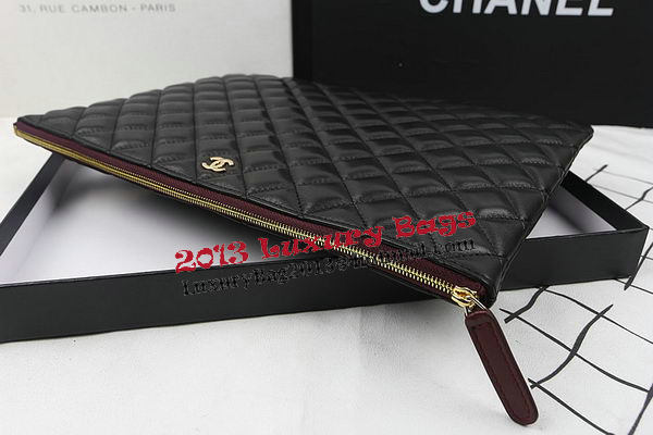 Chanel Clutch Bag Black Original Sheepskin A69254 A69253 A69252 Gold