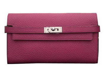 Hermes Kelly Wallet Togo Leather Bi-Fold Purse HA708W Peach