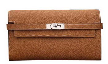 Hermes Kelly Wallet Togo Leather Bi-Fold Purse HA708W Wheat