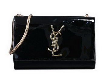 Yves Saint Laurent Classic Patent Clutch 311010 Black