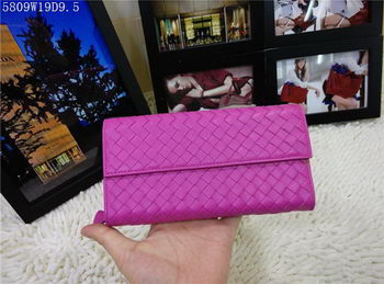 Bottega Veneta Intrecciato Nappa Continental Wallets 5809 Rose