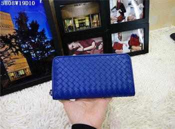 Bottega Veneta Intrecciato Nappa Zip Around Wallet BV5808 Blue