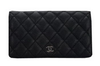 Chanel Matelasse Bi-Fold Wallet Cannage Pattern A2620 Black