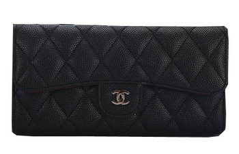Chanel Tri-Fold WalletCannage Pattern A2619 Black