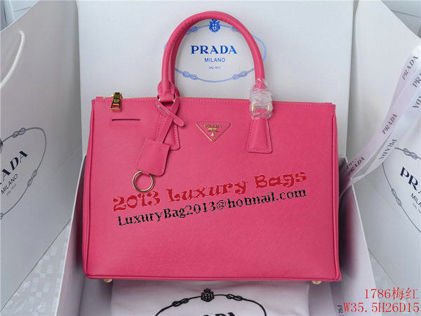 Prada Saffiano Calfskin Leather Tote Bag PBN1786 Rose