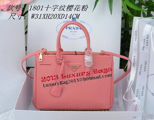 Prada Saffiano Leather Tote Bag PBN1801 Pink