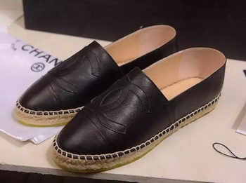 Chanel Leather Toe Flat CH1015LRF Black