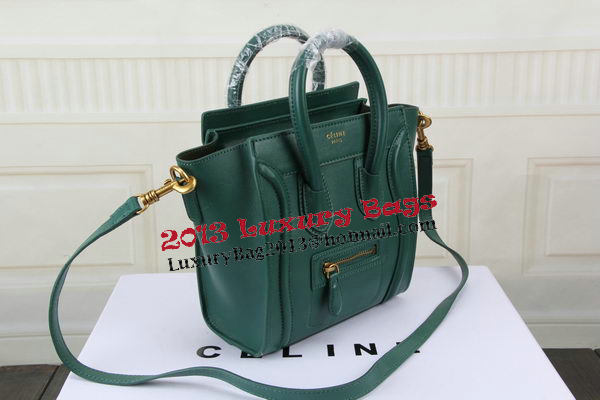 Celine Luggage Nano Bag Original Leather CTS3309 Green