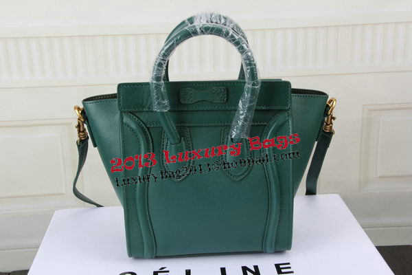 Celine Luggage Nano Bag Original Leather CTS3309 Green