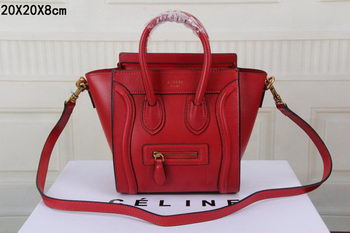 Celine Luggage Nano Bag Original Leather CTS3309 Red