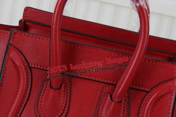 Celine Luggage Nano Bag Original Leather CTS3309 Red