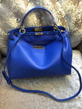 Fendi Peekaboo Bag Calfskin Leather 30340 Blue