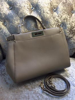 Fendi Peekaboo Bag Calfskin Leather 30340 Grey