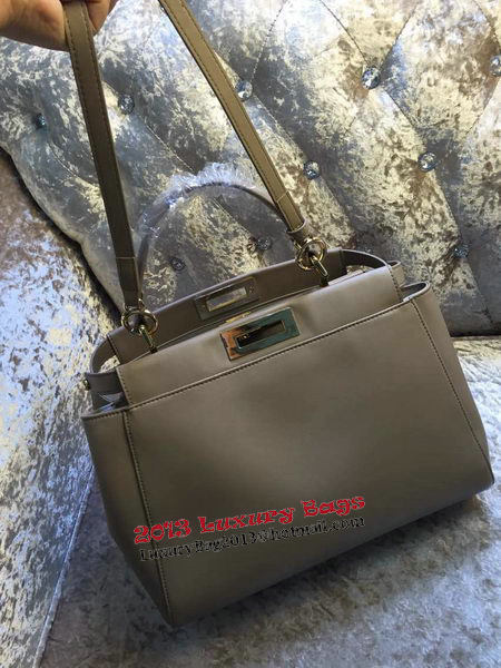 Fendi Peekaboo Bag Calfskin Leather 30340 Grey