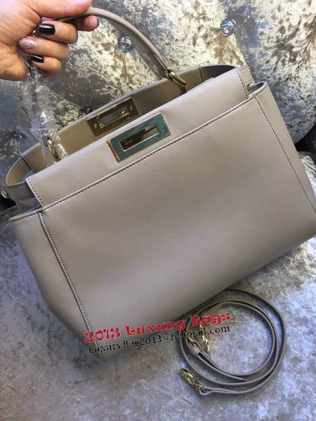 Fendi Peekaboo Bag Calfskin Leather 30340 Grey