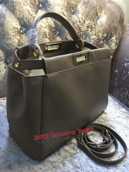 Fendi Peekaboo Bag Calfskin Leather 30340 Grey