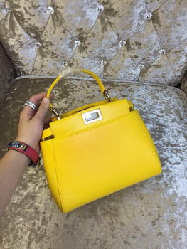 Fendi mini Peekaboo Bag Calfskin Leather 30320 Yellow