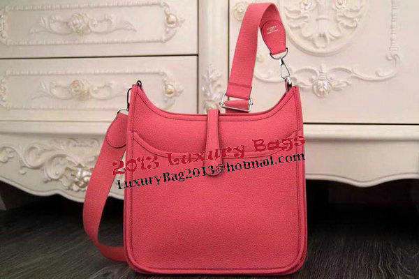 Hermes Evelyne 28cm Messenger Bag Original Leather H1188 Dark Pink