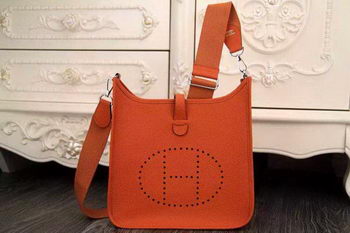 Hermes Evelyne 28cm Messenger Bag Original Leather H1188 Orange