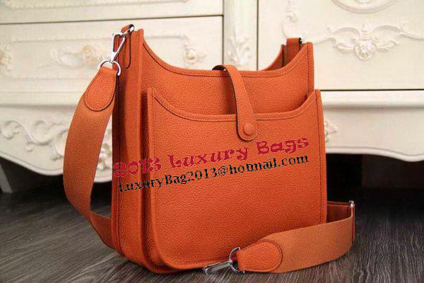 Hermes Evelyne 28cm Messenger Bag Original Leather H1188 Orange