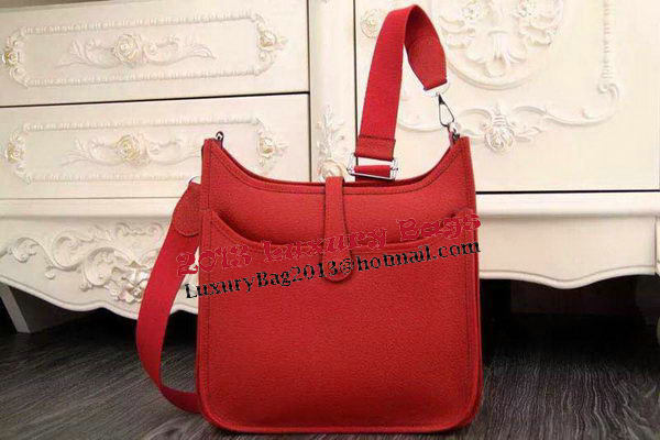 Hermes Evelyne 28cm Messenger Bag Original Leather H1188 Red