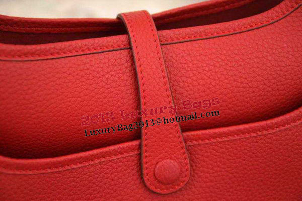 Hermes Evelyne 28cm Messenger Bag Original Leather H1188 Red