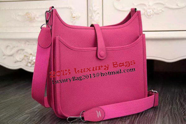 Hermes Evelyne 28cm Messenger Bag Original Leather H1188 Rose