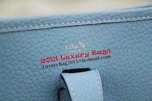 Hermes Evelyne 28cm Messenger Bag Original Leather H1188 SkyBlue