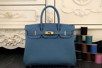 Hermes Birkin 35CM 30CM Tote Bag Original Leather HB35O SkyBlue