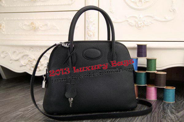 Hermes Bolide 31CM Original Leather Tote Bag Black