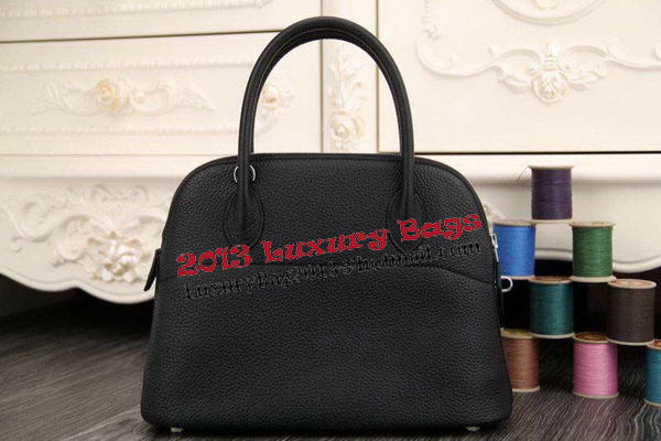 Hermes Bolide 31CM Original Leather Tote Bag Black