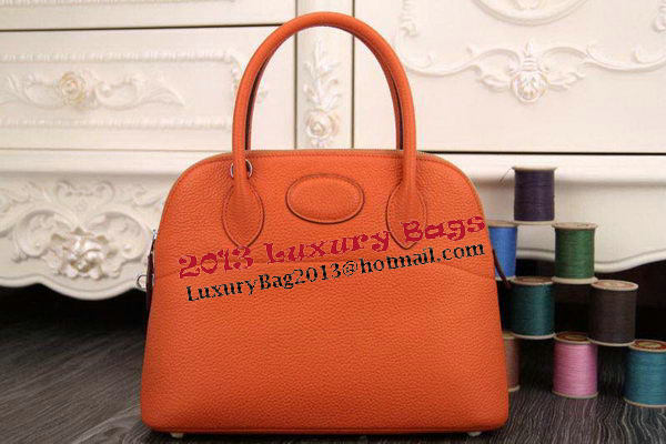 Hermes Bolide 31CM Original Leather Tote Bag Orange