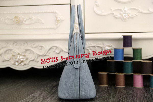 Hermes Bolide 31CM Original Leather Tote Bag SkyBlue