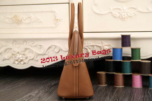 Hermes Bolide 31CM Original Leather Tote Bag Wheat