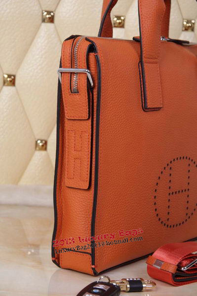 Hermes Briefcase Original Grainy Leather H8813T Orange