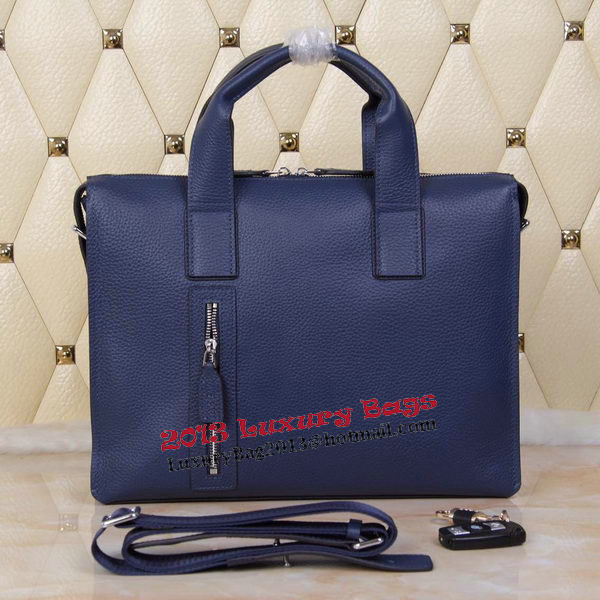 Hermes Briefcase Original Grainy Leather H8813T Royal