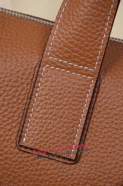 Hermes Briefcase Original Grainy Leather H8813T Wheat