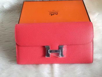 Hermes Constance Long Wallets Original Leather HA909 Light Pink