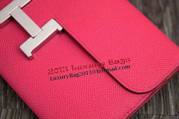 Hermes Constance Long Wallets Original Leather HA909 Rose