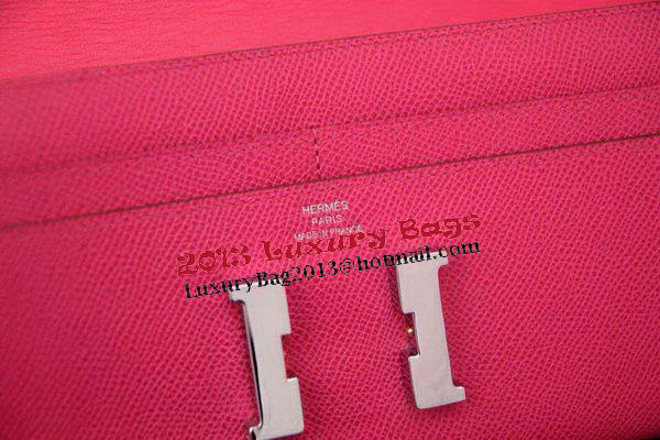 Hermes Constance Long Wallets Original Leather HA909 Rose