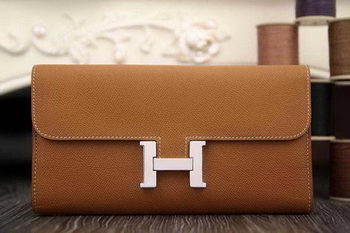 Hermes Constance Long Wallets Original Leather HA909 Wheat