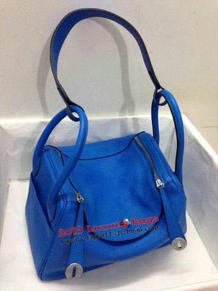 Hermes Lindy 30CM Original Leather Shoulder Bag HLD30 Blue