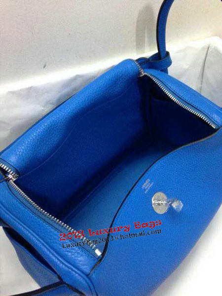 Hermes Lindy 30CM Original Leather Shoulder Bag HLD30 Blue