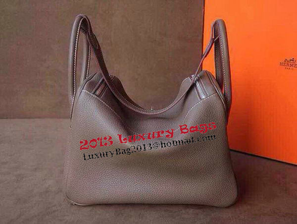 Hermes Lindy 30CM Original Leather Shoulder Bag HLD30 Dark Grey