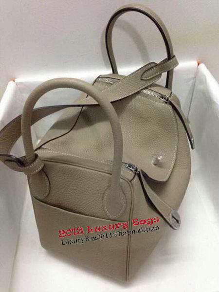 Hermes Lindy 30CM Original Leather Shoulder Bag HLD30 Khaki