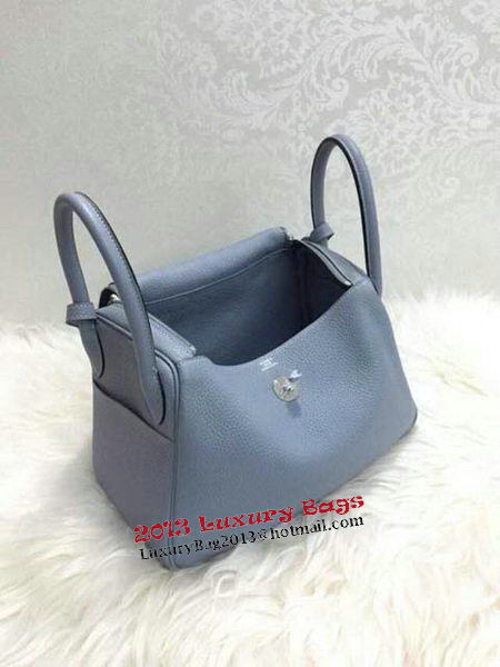 Hermes Lindy 30CM Original Leather Shoulder Bag HLD30 Light Blue