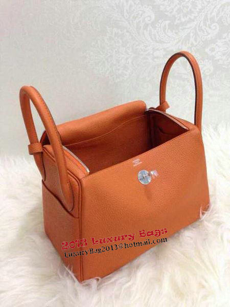 Hermes Lindy 30CM Original Leather Shoulder Bag HLD30 Orange