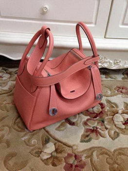 Hermes Lindy 30CM Original Leather Shoulder Bag HLD30 Pink