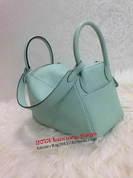 Hermes Lindy 30CM Original Leather Shoulder Bag HLD30 Skyblue