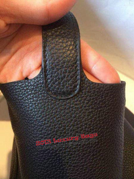 Hermes Picotin Lock 22cm Bags Litchi Leather HPT22 Black